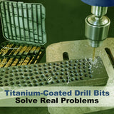 230Pcs HSS Twist Drill Bit Set Jobber Length Titanium Nitrided Metalworking Drill Steel Metal Iron Plastic Wood