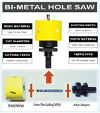 Max-Craft Bi-Metal Hole Saw M42 Cobalt 8% With Arbor and Pilot Center Drill Bit Hole Cutter