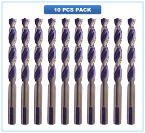 HSS Jobber Length Twist Drill Bits Parabolic Black Flute Golden Body for Metal Steel Iron Drilling