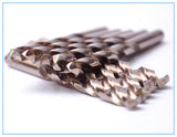 HSS Cobalt Jobber Length Drill Bits M35 Fully Ground 135 Deg.Split Point Drill Steel Metal Iron