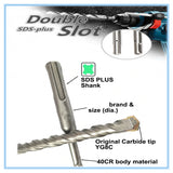 MAX-CRAFT 5 Piece Pack SDS-Plus Drill Bit Set,Carbide Tip, SDS+Rotary Hammer Drill Bit
